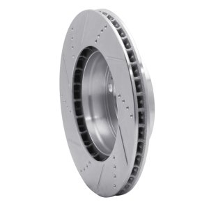 Porsche Boxster Brake Rotor (1) - Front Right - R1 Concepts - Drilled & Slotted - Silver - `97-`04